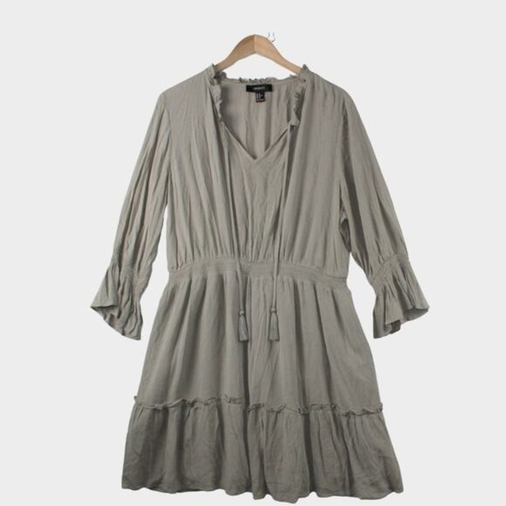 Forever 21+ Plus Dress Sz 1X Peasant Prairie Ruffled Bohemian Cottagecore